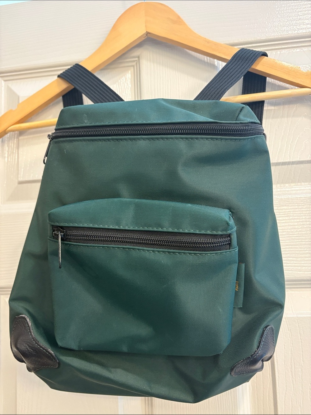 Women's Dark Green Everyday Backpack with Front Pocket